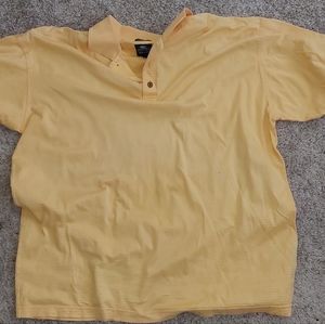 Short sleeved yellow golf shirt